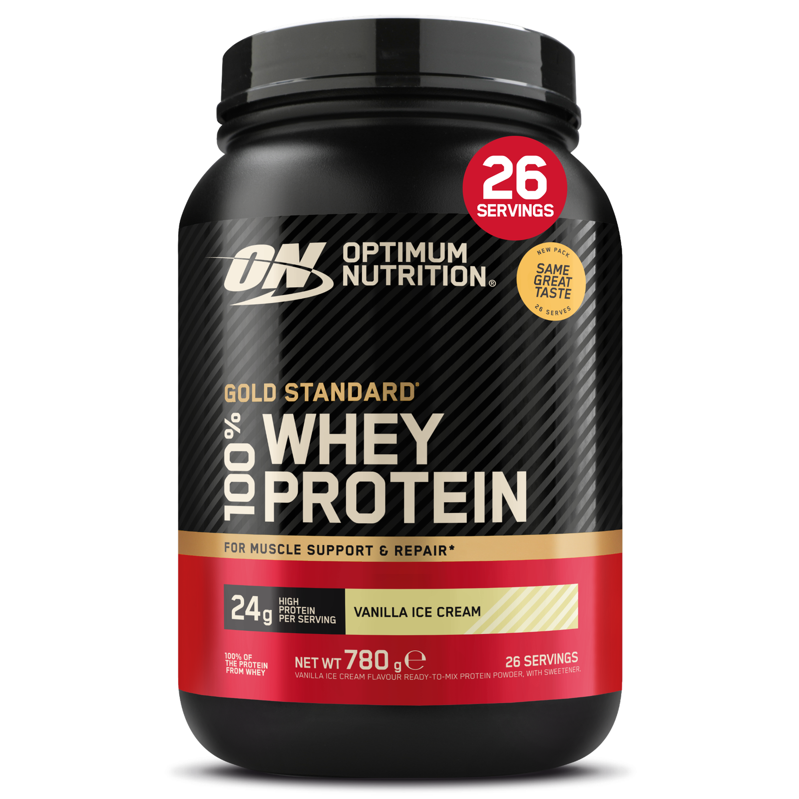 100% Whey Gold Standard 780g Optimum Nutrition - Vanilla Ice Cream