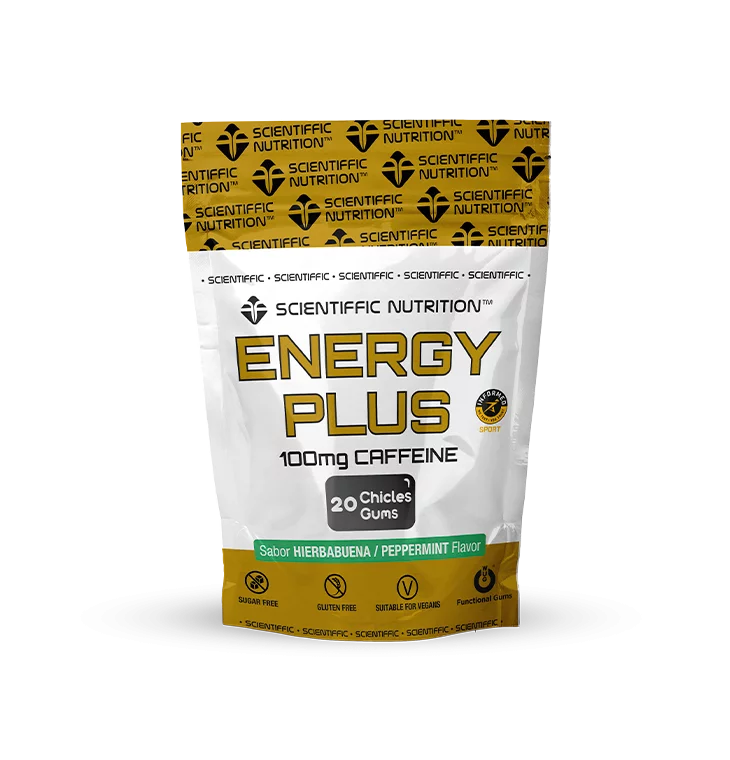 Energy Plus 100 mg Cafeína 20 Pastilhas Elásticas Scientiffic Nutrition
