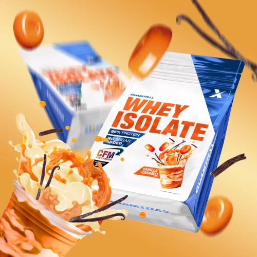 Whey Isolate 700g Quamtrax - Caramelo-Baunilha