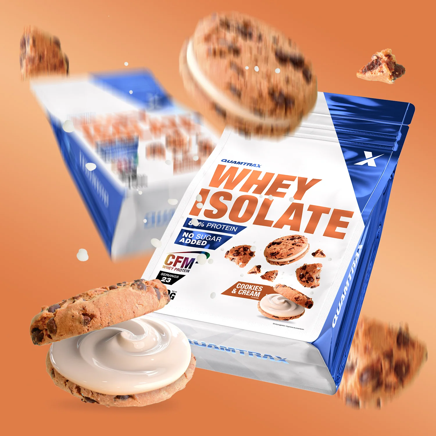 Whey Isolate 700g Quamtrax - Cookies-Cream