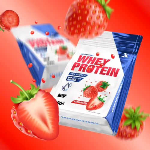 Whey Protein 500g Quamtrax - Morango