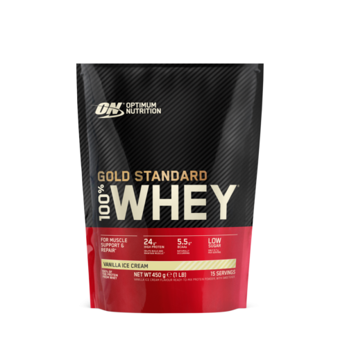 100% Whey Gold Standard 450g Optimum Nutrition - Vanilla Ice Cream