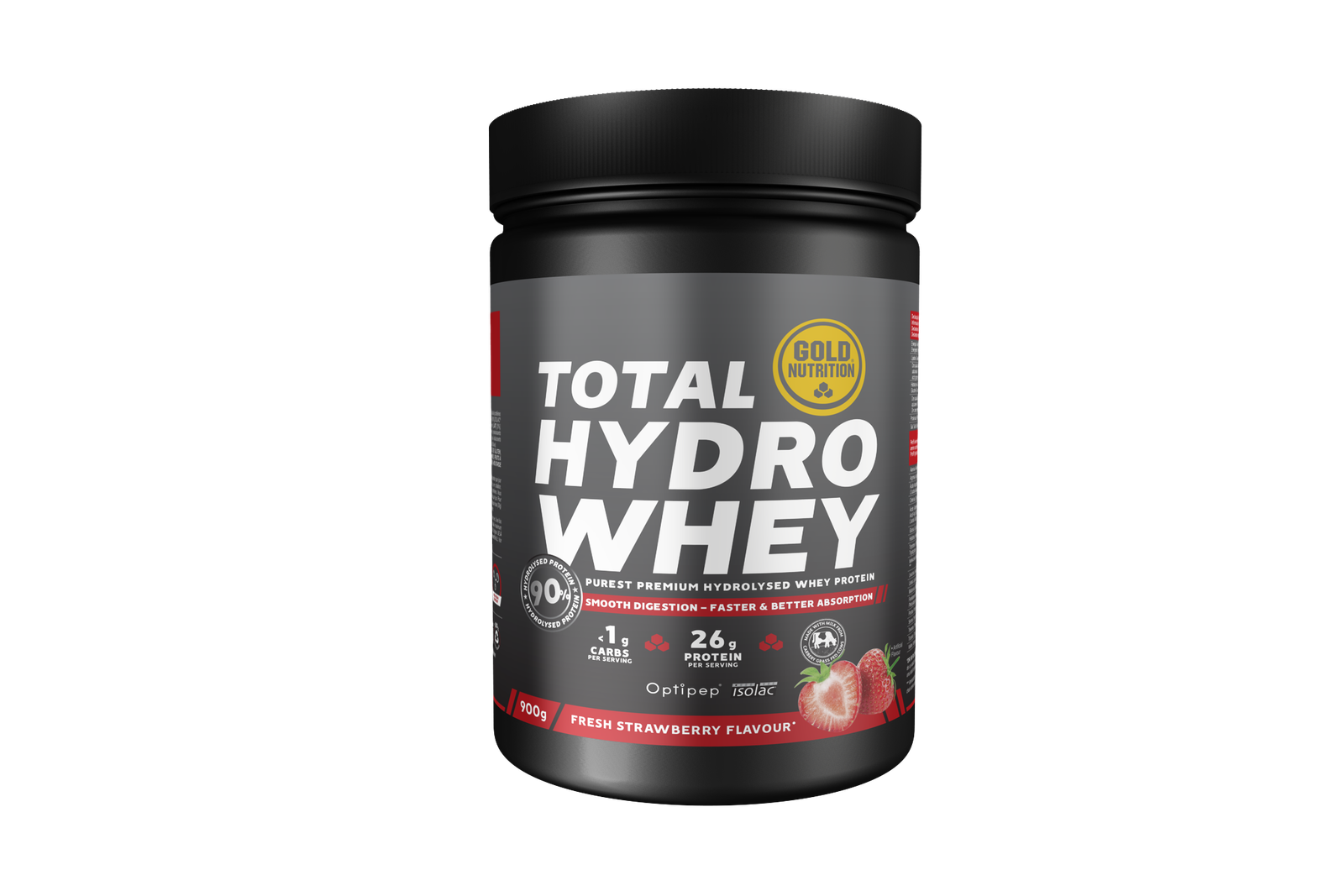 Total Hydro Whey 900g Gold Nutrition - Morango