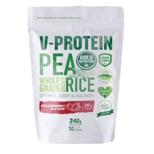 Vegan V-Protein 240g Gold Nutrition - Morango